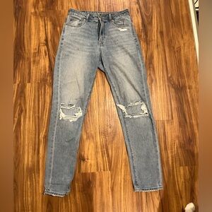 American Eagle AE distressed mom jeans, size 4 long